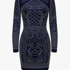 Navy Studded Dress NEW size S